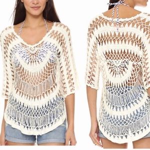 NWT Wild Fox Crochet Coverup